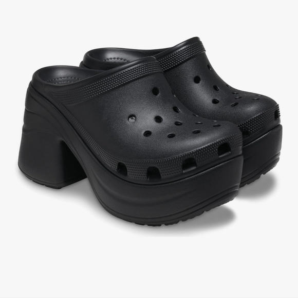 CROCS Unisex Mens 10 Women's 12 Black Siren Elevated Clogs - Size 12 NWT - Picture 7 of 7